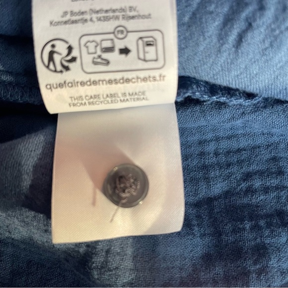 New! Boden cotton textured button down shirt blue plus size nwt 20223 - Picture 12 of 13